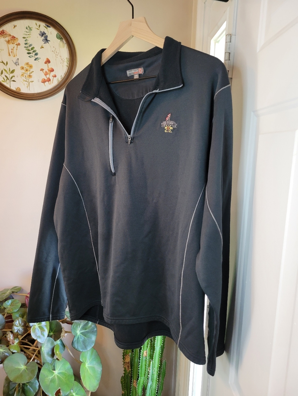 Peter Millar The Foundry Golf Club In Virginia Zip Up Longsleeve Polo, Size XXL - Picture 3 of 7